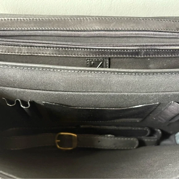 Vintage Black Leather Briefcase